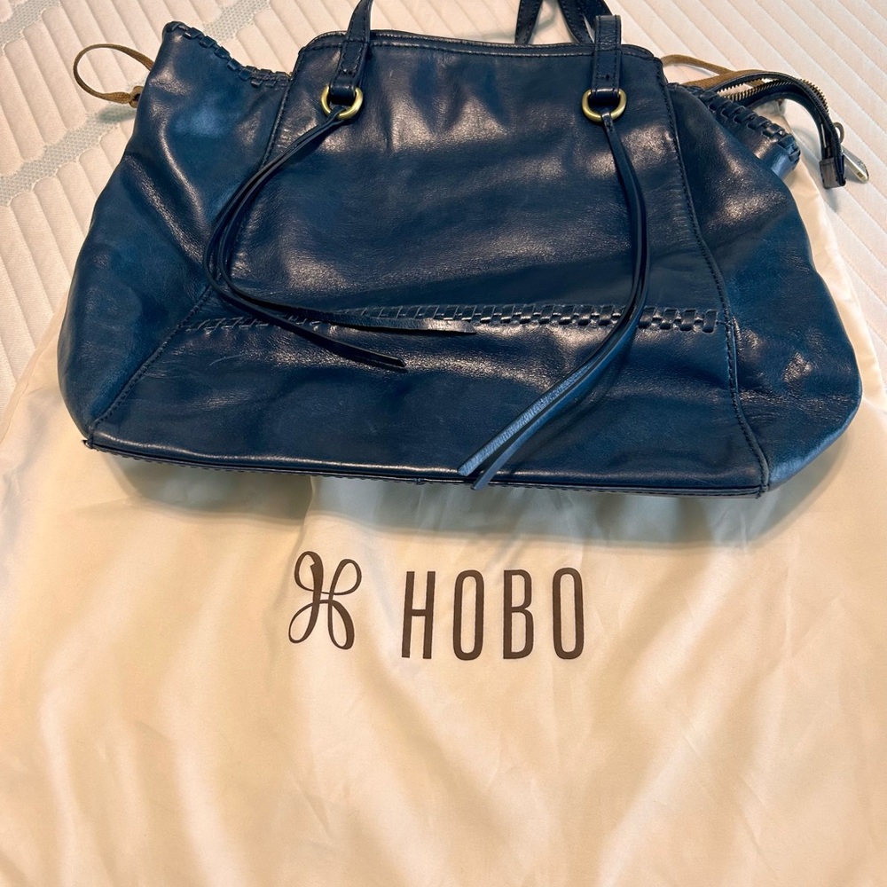 HOBO Navy Leather Hobo Bag